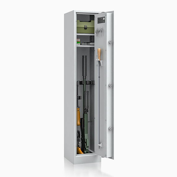 Armadio Portafucili Certificato S1 — 4 Fucili - vista aperta