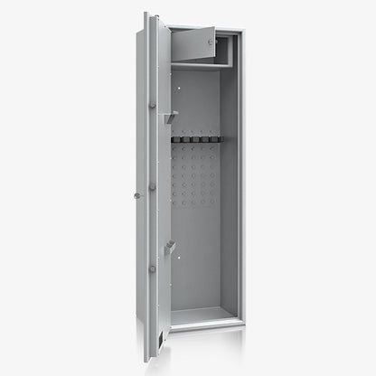 Armadio Portafucili Certificato S1 — da 5 a 10 Fucili · 1550×320×360 mm - particolare serratura