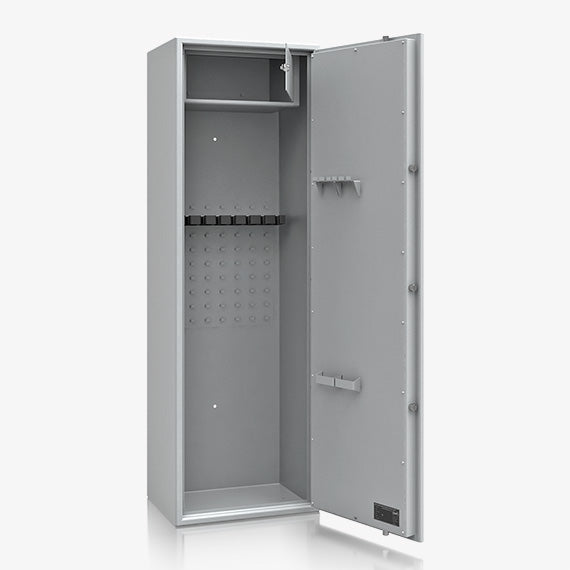 Armadio Portafucili Certificato S1 — da 5 a 10 Fucili · 1550×320×360 mm - vista posteriore