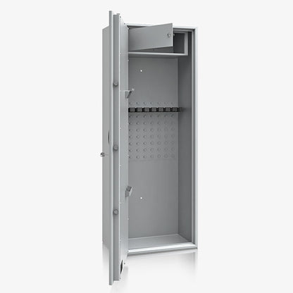 Armadio Portafucili Certificato S1 — da 5 a 10 Fucili · 1550×320×360 mm - vista aperta