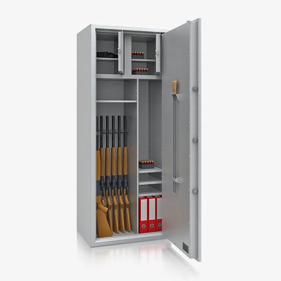 Armadio Portafucili Certificato S1 — 10 Fucili · 1650×700×500 mm - vista laterale