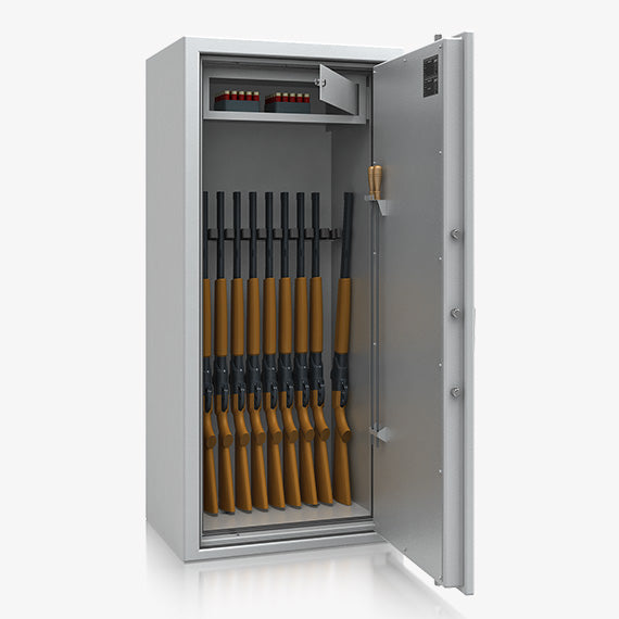 Armadio Portafucili Certificato S1 — 10 Fucili · 1870×950×510 mm - vista laterale
