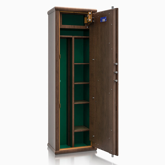 Armadio Portafucili Effetto Legno — da 4 a 20 Fucili - vista laterale