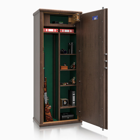 Armadio Portafucili Effetto Legno — da 4 a 20 Fucili - dettaglio interno