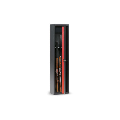 Armadio Portafucili Blindato per Armi — 5 Fucili · 1380×315×220 mm