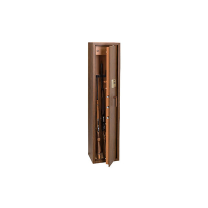 Armadio Portafucili Effetto Legno — 5 Fucili - vista laterale